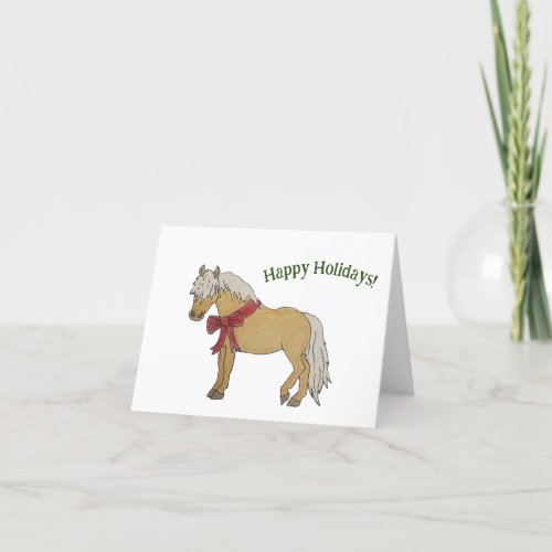 Palomino Pony Holiday Card