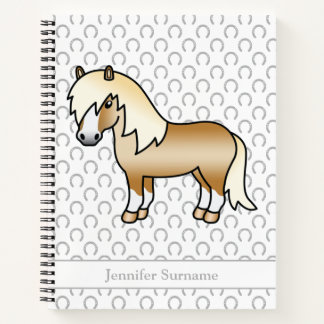Palomino Shetland Pony Cartoon Pony &amp; Custom Text Notebook