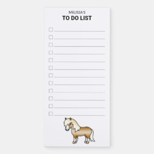 Palomino Shetland Pony Cartoon Pony To Do List Magnetic Notepad