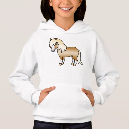 Palomino Shetland Pony Cute Cartoon Illustration Hoodie