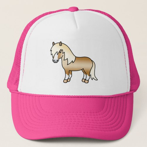 Palomino Shetland Pony Cute Cartoon Illustration Trucker Hat