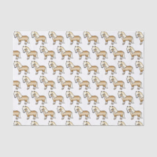 Palomino Shetland Pony Cute Cartoon Pony Pattern Tissue Paper