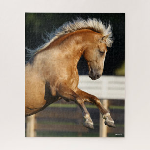 Palomino Tennessee Walker Stallion Rearing Jigsaw Puzzle