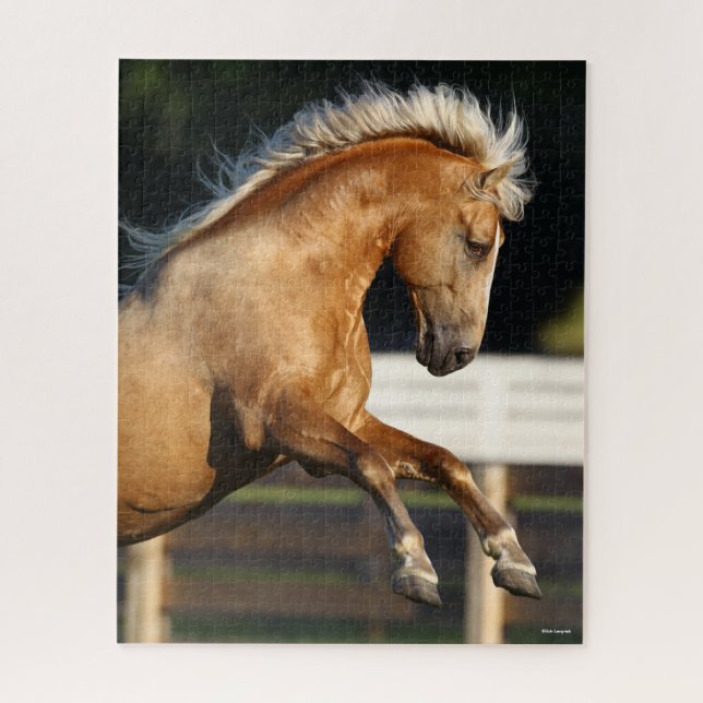 Palomino Tennessee Walker Stallion Rearing Jigsaw Puzzle (Vertical)