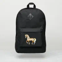 Palomino Trotting Horse Cute Cartoon Illustration Port Authority