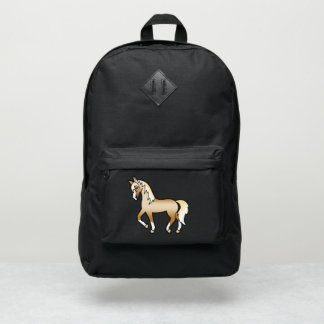 Palomino Trotting Horse Cute Cartoon Illustration Port Authority® Backpack
