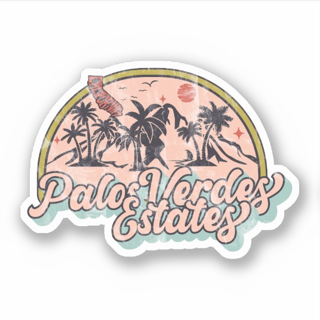 Palos Verdes Estates, California Sticker (Front)