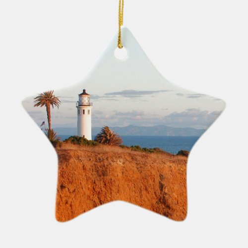 Palos Verdes Lighthouse Ceramic Ornament