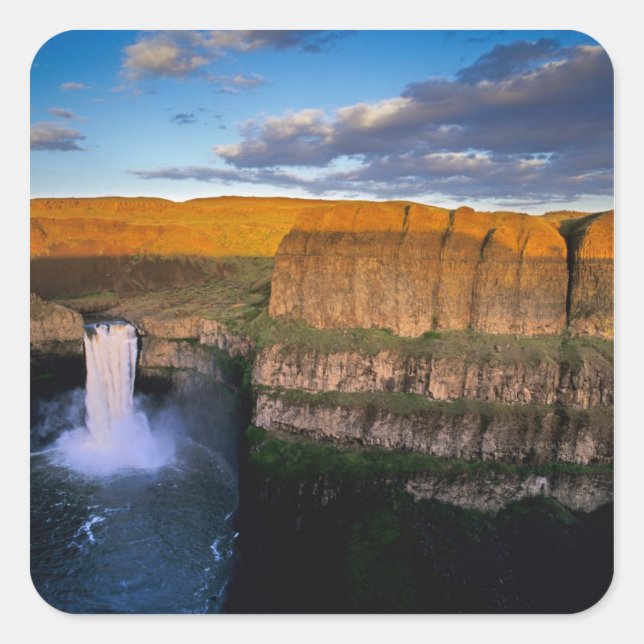 Palouse Falls in Washington Square Sticker (Front)
