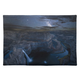 Palouse Falls Park & Milky Way | Washington State Cloth Placemat