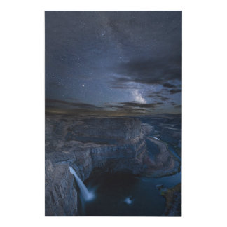 Palouse Falls Park & Milky Way | Washington State Faux Canvas Print
