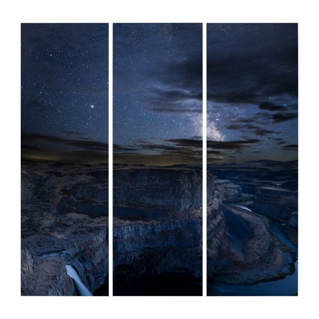 Palouse Falls Park & Milky Way | Washington State Triptych (Front)