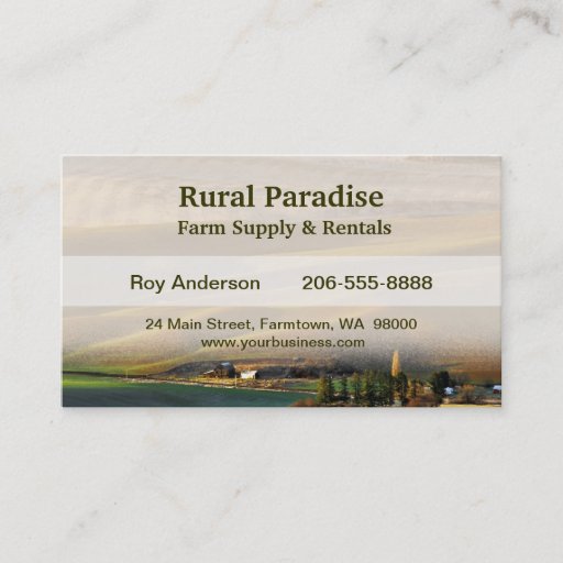 Customizable Palouse Sunrise Business Card