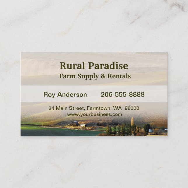 Palouse Sunrise Business Card (Front)