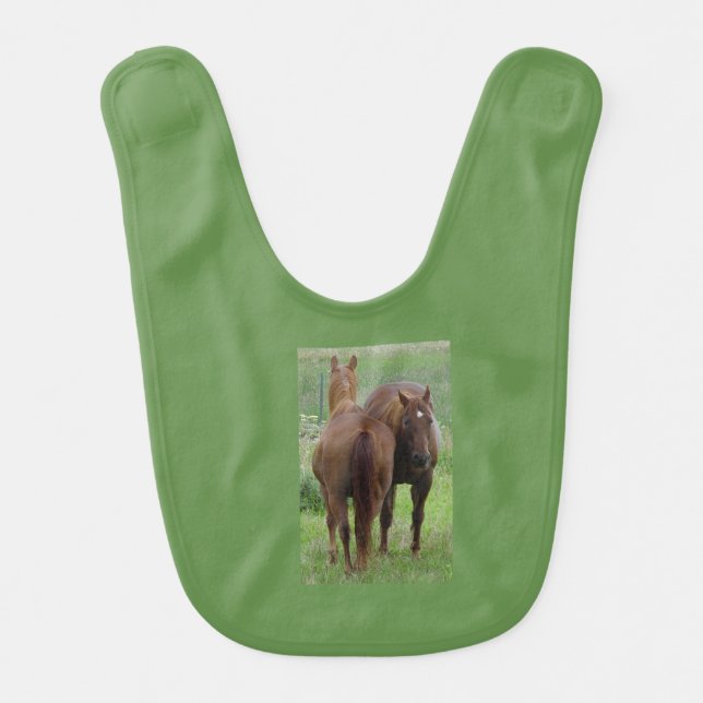 Pals, two horses side by side bib (Front)