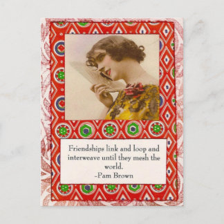 Pam Brown Friendship Quote Postcard