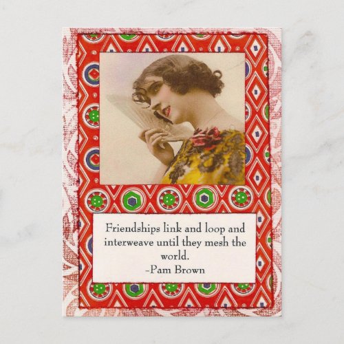 Pam Brown Friendship Quote Postcard