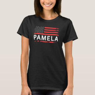 Pamela American Flag For Pamela T-Shirt