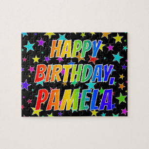 "PAMELA" First Name, Fun "HAPPY BIRTHDAY" Jigsaw Puzzle