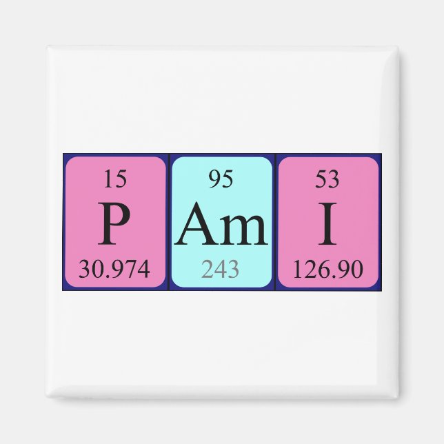 Pami periodic table name magnet (Front)