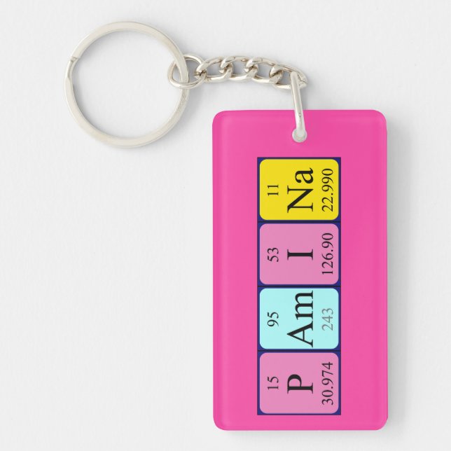 Pamina periodic table name keyring (Front)