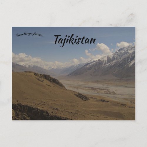 Pamir Mountains in Tajikistan Postcard