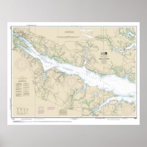 Pamlico River Nautical Chart 11554