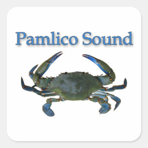 Pamlico Sound Blue Crab Square Sticker