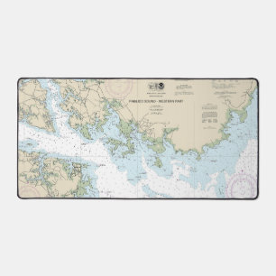 Pamlico Sound Western Part Nautical Chart 11548 Desk Mat