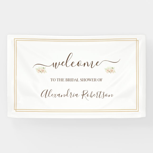 Pampa Grass Bridal Wedding Shower Welcome Banner (Horizontal)