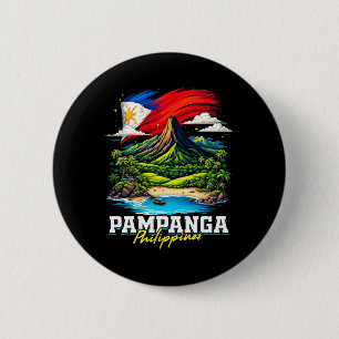 Pampanga Philippines Souvenir Filipino Flag Button