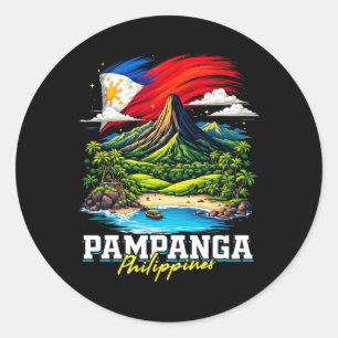 Pampanga Philippines Souvenir Filipino Flag Classic Round Sticker