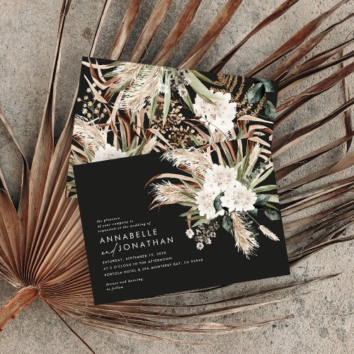 Pampas black eucalyptus modern rustic wedding