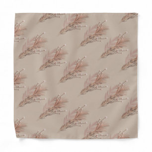 Pampas Bohemian Earthy Tone Brown Bandana