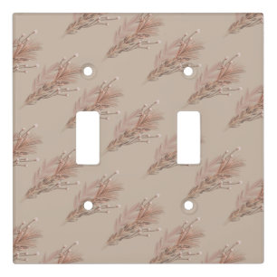 Pampas Bohemian Earthy Tone Brown Light Switch Cover