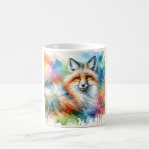 Pampas Fox in Light AREF565 _ Watercolor Coffee Mug