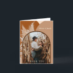 Pampas Grass and Arches Thank You Card<br><div class="desc">I created this wedding suite inspired by fluffy pampas grass and arches in desert colors. Full collection https://www.zazzle.com/collections/pampass-119716034382084568</div>