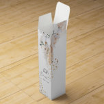 Pampas Grass and White Orchids Boho Wine Box<br><div class="desc">Elegant and beautiful white orchids,  pampas grass and gold sprinkles wine boxes</div>