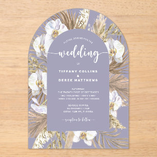 Pampas Grass Arch Wedding Invitation