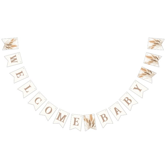 Pampas grass Baby shower  Bunting Flags (All)