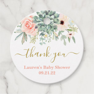 Pampas Grass Baby Shower Favor Tags