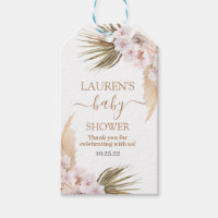 Pampas Grass baby shower gift tags