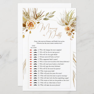 Pampas grass Baby Shower Guess Who Mommy or Daddy