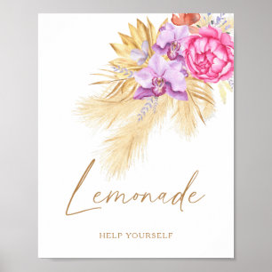 Pampas grass baby shower - Lemonade Poster