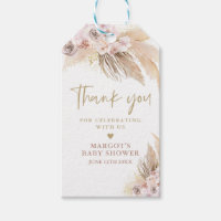 Pampas Grass Bohemian Baby Shower Favor Gift Tags