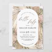 Pampas Grass Bohemian Baby Shower Invitation (Front)