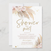 Pampas Grass Bohemian Shower By Mail Baby Shower Invitation (Front)
