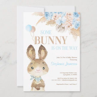 Pampas Grass Bohemian Tropical Desert Baby Shower Invitation