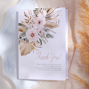 Pampas Grass Boho Baby Shower Thank You