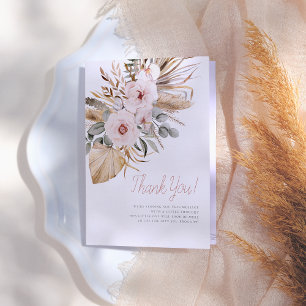 Pampas Grass Boho Baby Shower Thank You